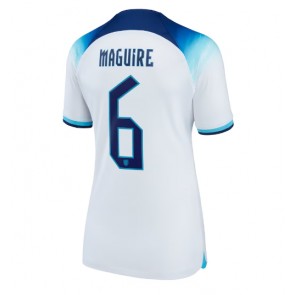 England Harry Maguire #6 kläder Kvinnor VM 2022 Hemmatröja Kortärmad